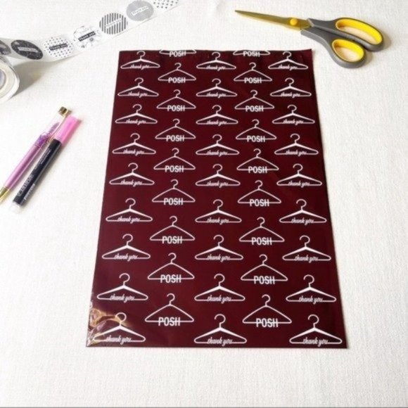 50 POSHMARK Poly Bags Shipping Mailers Designer Polybags - Picture 2 of 3